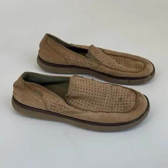 Patagonia Mens Shoes Size 12 Maui Slip On Loafer Perforated Comfort Beige - Picture 3 of 16
